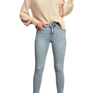 #0223 Free People | Light Wash Stretch Skinny Jeans womens size 24